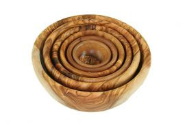 6-teiliges Schalen- Set aus Olivenholz