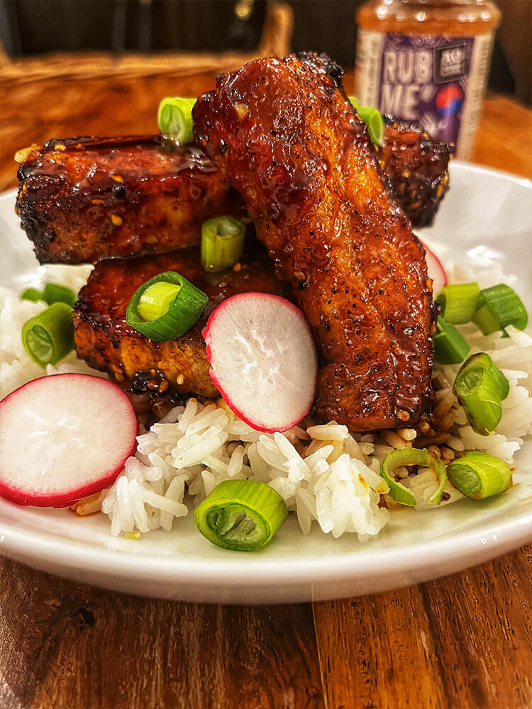 Knuspriger Pork Belly Rice Bowl