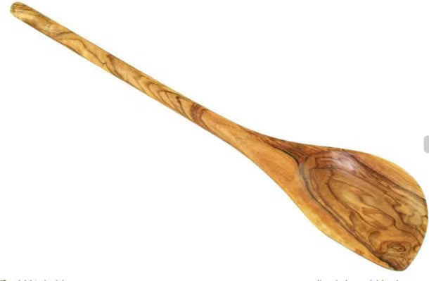 Kochlöffel mit abgeschrägter Ecke aus Olivenholz, 30 cm