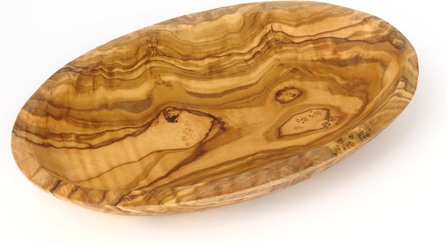 Große ovale Schale aus Olivenholz, ca. 18 cm