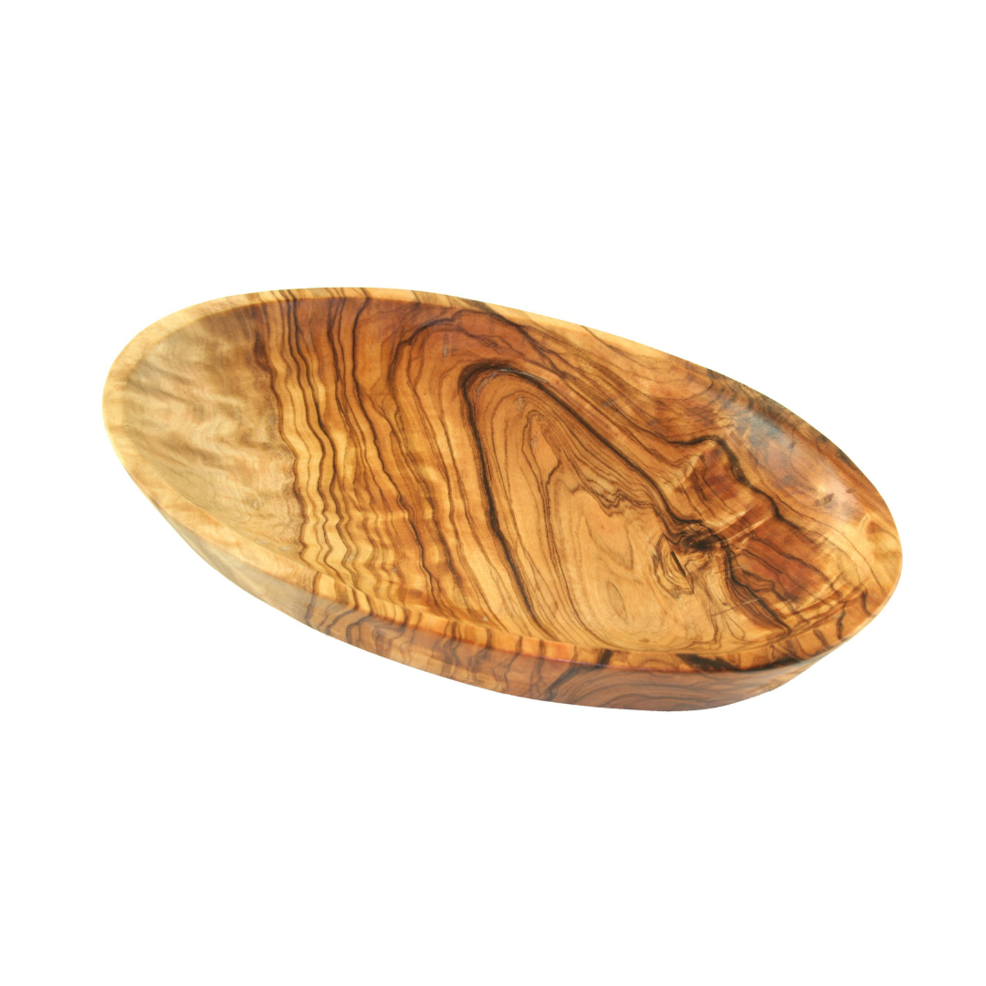 Ovale Schale aus Olivenholz 18 cm