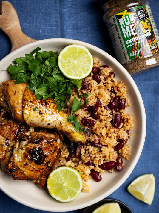 Exodust Jerk Chicken mit Rice and Peas Rezept