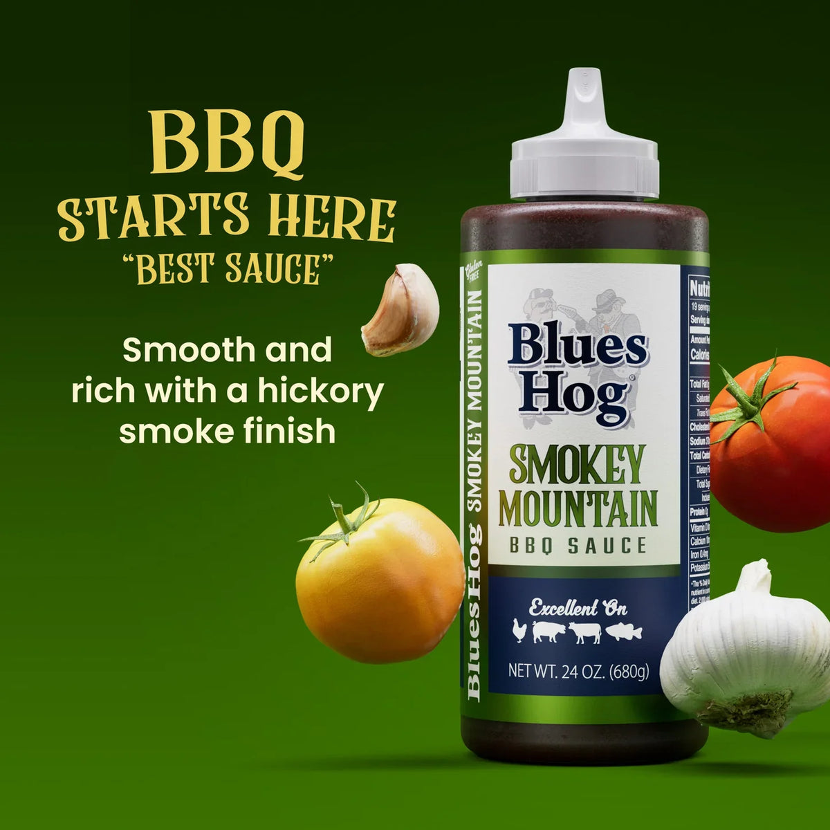 Blues Hog Smokey Mountain BBQ-Sauce – süß & rauchig (680 g)