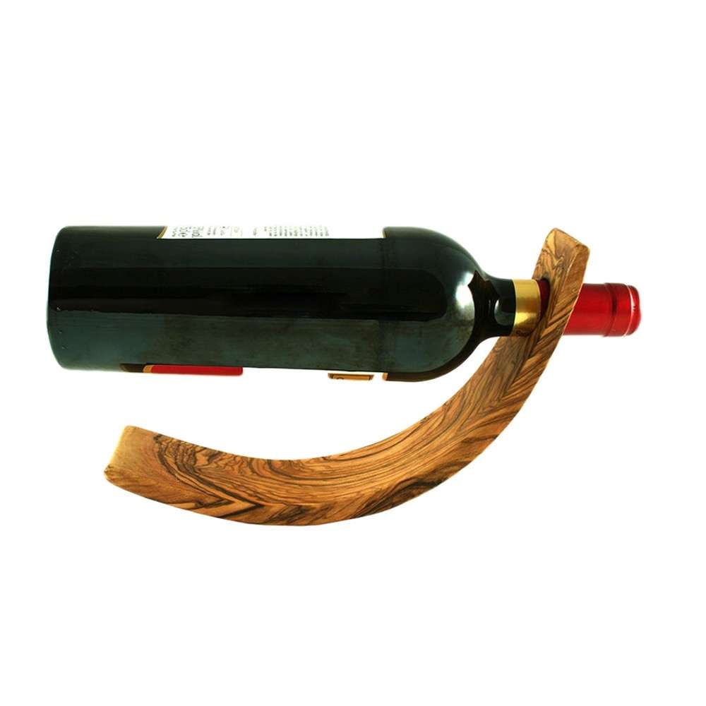 Weinflaschenhalter "Mond" aus Olivenholz