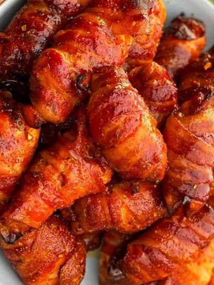 Bacon-umwickelte Hähnchenschenkel mit Angus & Oink Sweet Bones & Bacon