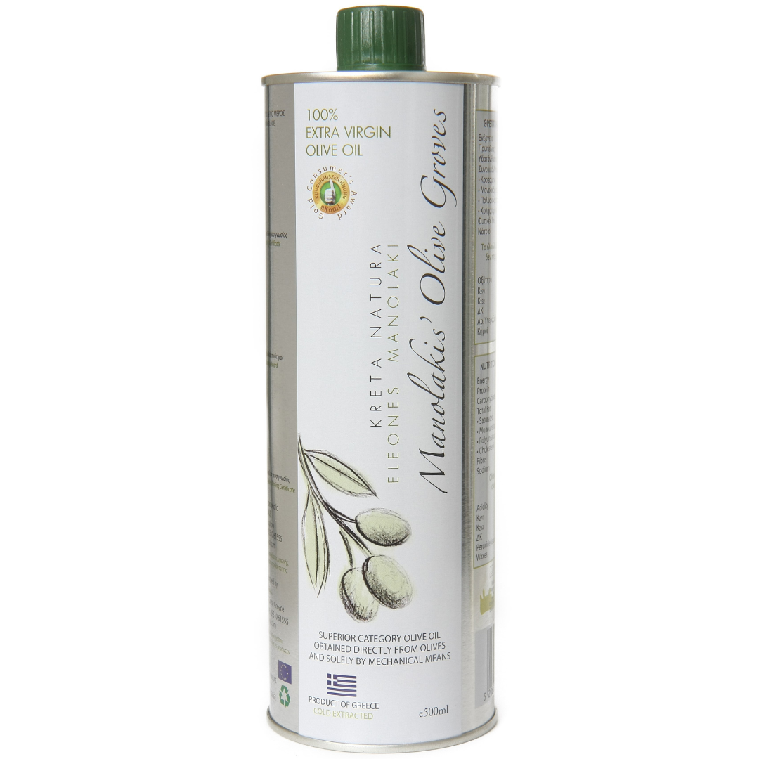 Kreta Natura Olivenöl Extra Nativ 500-ml Flasche-Stahl 