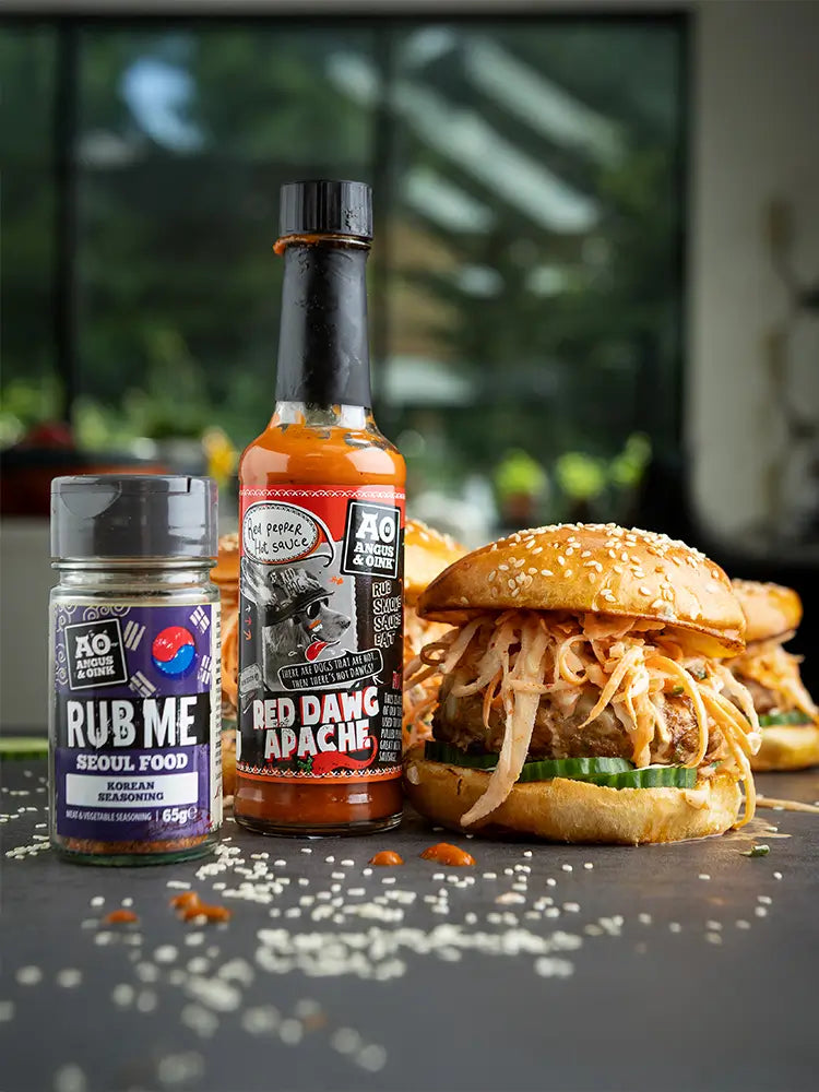 Seoul Food Burger mit Kimchi-Slaw