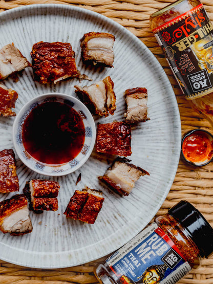 Rezept Lechon Pork Belly Bites mit Sweet Chilli Sauce