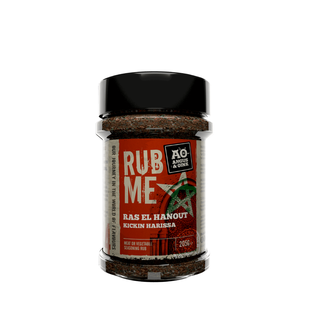 Angus & Oink Ras El Hanout Kickin Harissa Gewürz 205 g Verpackung
