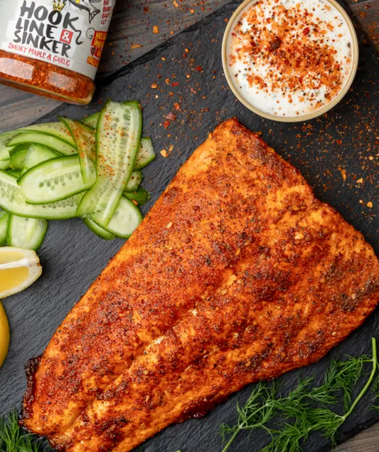 Hook Line & Sinker auf geräuchertem Lachs