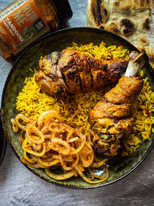Rezept Tandoori Chicken mit Spiced Onions